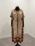 Batik Print Kaftan Maxi Dress