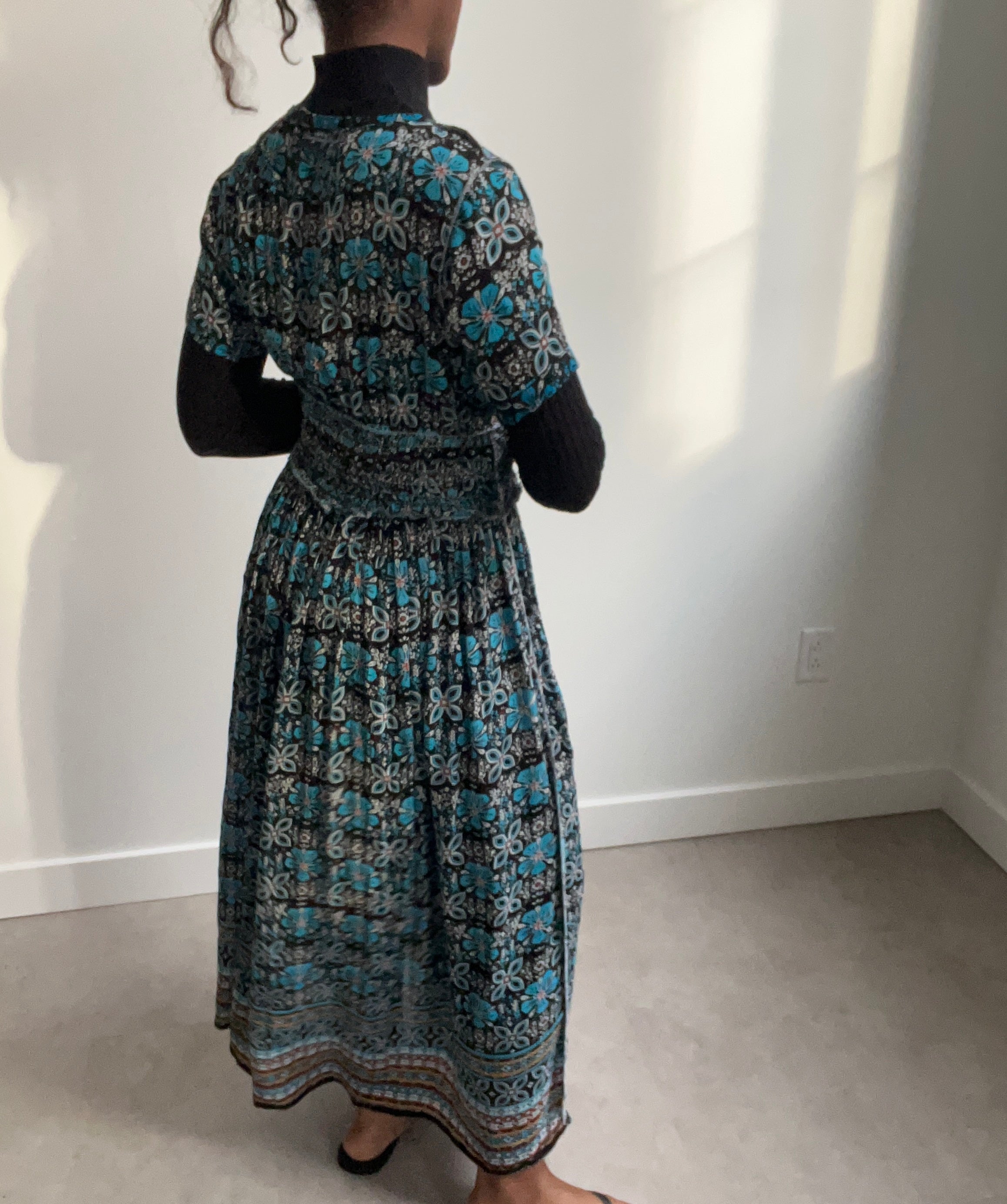 Floral Patterned Midi Dress